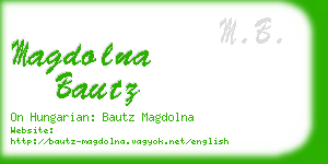 magdolna bautz business card